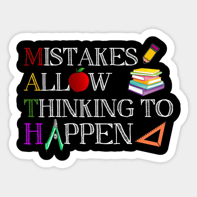 Math Mistakes Allow Thingking To Happen Sticker by cruztdk5